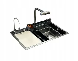 Oceľový drez MARAKUJA gunmetal 75 × 45 cm